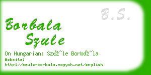 borbala szule business card